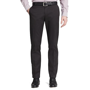Milano Fit Plain-Front Lightweight Advantage Chinos - Black